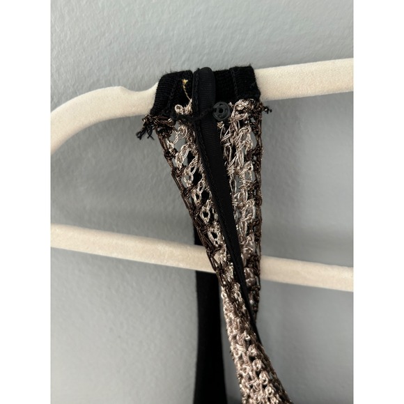 Bebe Maxi Dress Crochet Trim Sleeveless Evening Party Dress S/P - Picture 6 of 10